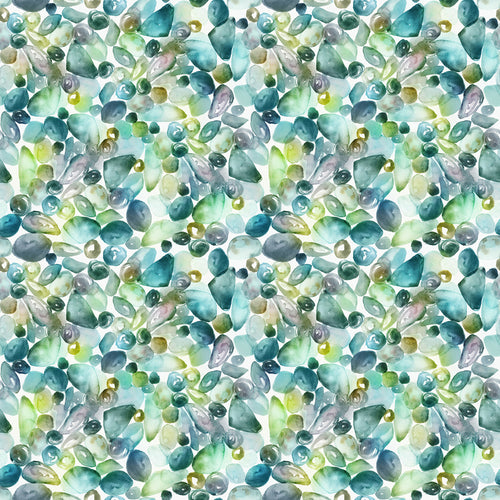 Abstract Green Fabric - Pebbles Printed Cotton Fabric (By The Metre) Kelpie Voyage Maison