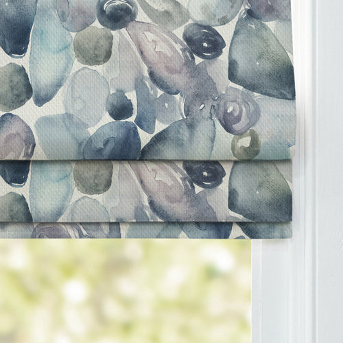 Abstract Grey M2M - Pebbles Printed Cotton Made to Measure Roman Blinds Slate Voyage Maison