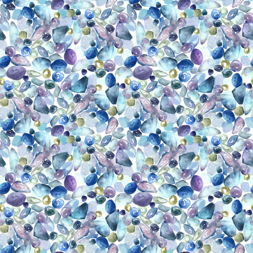  Blue Wallpaper - Pebbles  1.4m Wide Width Wallpaper (By The Metre) Marine Voyage Maison