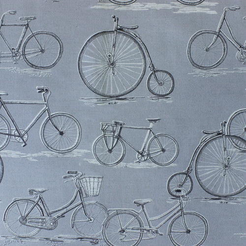 Abstract Grey Fabric - Pennyfarthing Printed Cotton Fabric (By The Metre) Antique Voyage Maison