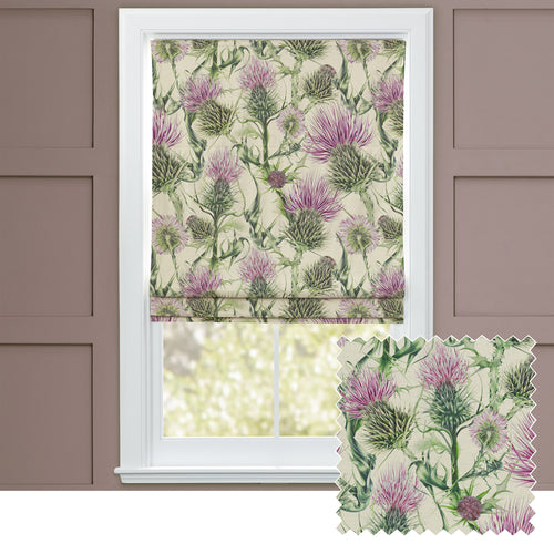 Floral Pink M2M - Penton Printed Cotton Made to Measure Roman Blinds Fuchsia/Natural Voyage Maison