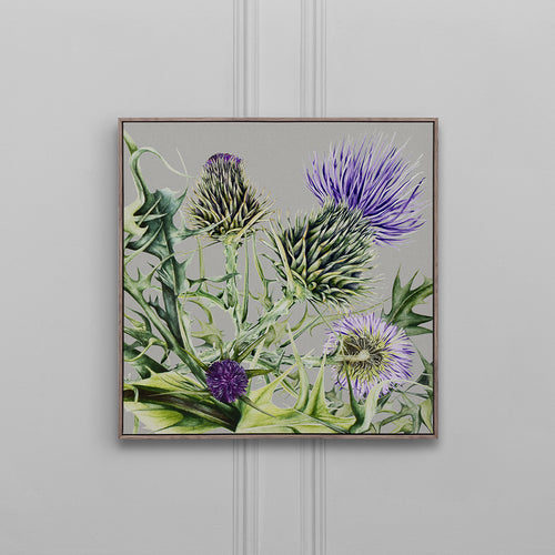 Floral Purple Wall Art - Penton  Framed Canvas Stone Voyage Maison