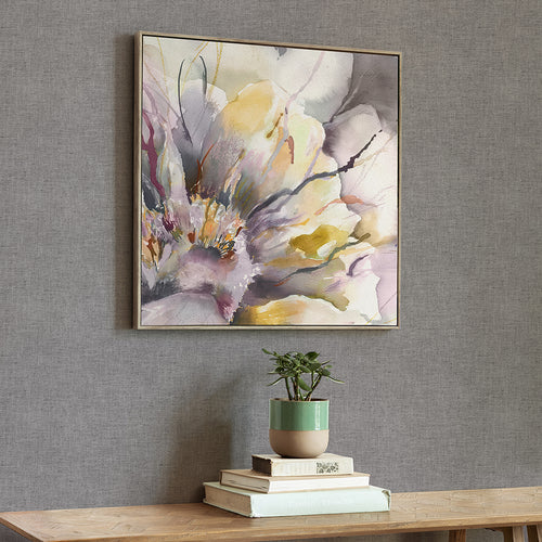 Floral Purple Wall Art - Peonia Onyx  Framed Canvas Stone Voyage Maison
