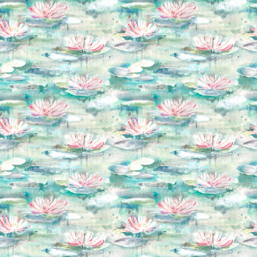 Floral Blue Fabric - Perdita Printed Fabric (By The Metre) Moonstone Voyage Maison