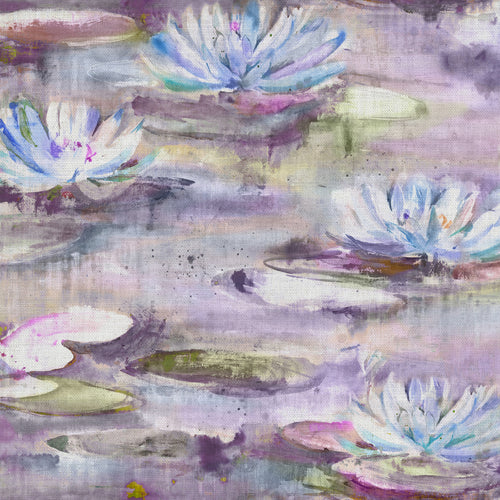 Floral Purple Fabric - Perdita Printed Fabric (By The Metre) Parma Voyage Maison