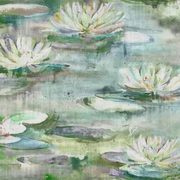 Perdita Sage Printed Fabric (By The Metre) | Green Fabric | Voyage Maison