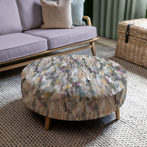 Abstract Beige Furniture - Petra Large Footstool Azima Ironstone Voyage Maison