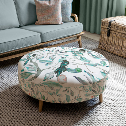 Animal Blue Furniture - Petra Large Footstool Collector Linen Voyage Maison