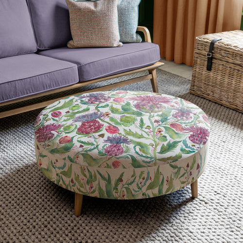 Floral Pink Furniture - Petra Large Footstool Fairytale Bristles Voyage Maison