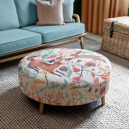 Animal Orange Furniture - Petra Large Footstool Leaping Into The Fauna Voyage Maison