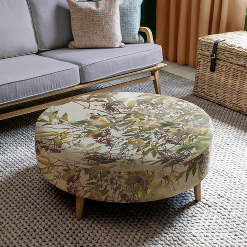 Floral Green Furniture - Petra Large Footstool Lynhurst Acorn Voyage Maison