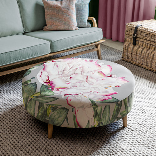Floral Pink Furniture - Petra Large Footstool Parcevall Fuchsia Voyage Maison