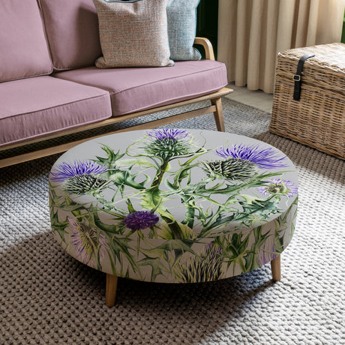 Floral Green Furniture - Petra Large Footstool Penton Damson Marie Burke