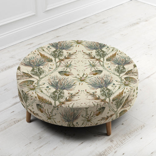 Floral Green Furniture - Petra Large Footstool Varys Auburn Voyage Maison