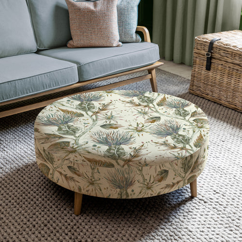 Floral Green Furniture - Petra Large Footstool Varys Auburn Voyage Maison