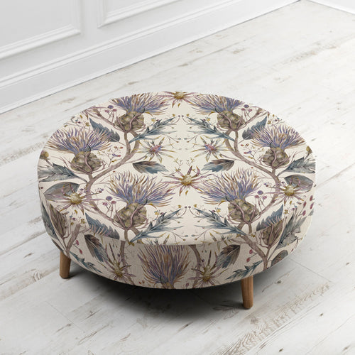 Floral Purple Furniture - Petra Large Footstool Varys Pastel Voyage Maison