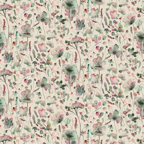 Floral Cream Fabric - Pimelea Printed Cotton Fabric (By The Metre) Meadow Voyage Maison