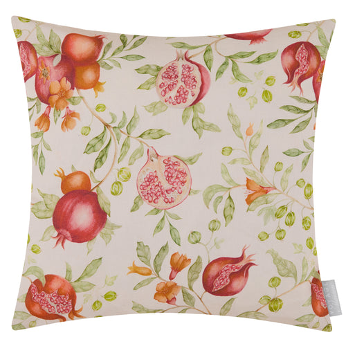 Floral Red Cushions - Pomegranate Grove Printed Feather Filled Cushions Red Voyage Maison