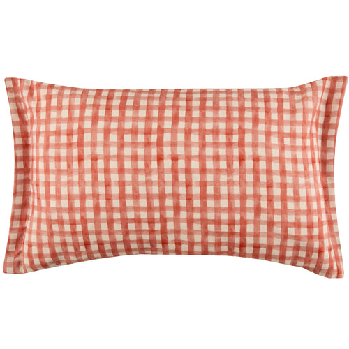 Floral Red Cushions - Pomegranate Trellis Printed Outdoor Polyester Filled Cushion Red Voyage Maison