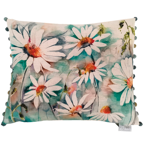 Voyage Maison Prairie Printed Feather Cushion in Biscay