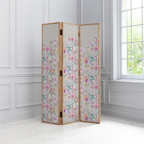 Floral Pink Furniture - Primrose Solid Wood Room Divider Haze Voyage Maison