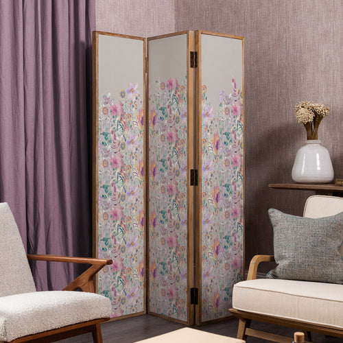 Floral Pink Furniture - Primrose Solid Wood Room Divider Haze Voyage Maison