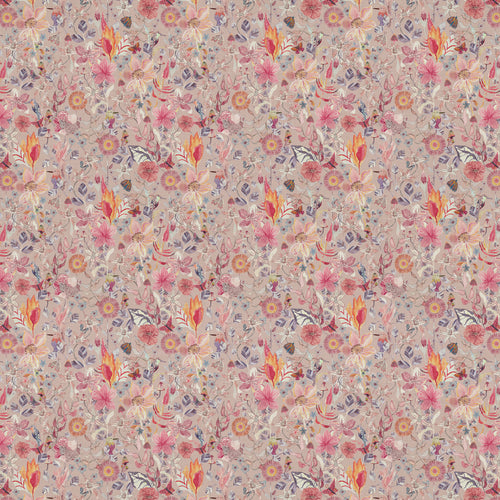 Floral Pink Fabric - Primrose Printed Cotton Fabric (By The Metre) Blush Voyage Maison