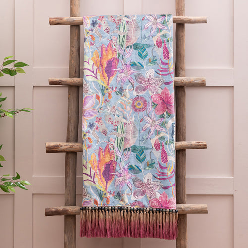 Floral Purple Throws - Primrose Printed Throw Wisteria Voyage Maison