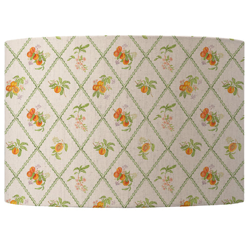 Floral Orange Lighting - Peach Trellis Eva Lamp Shade Cream Voyage Maison