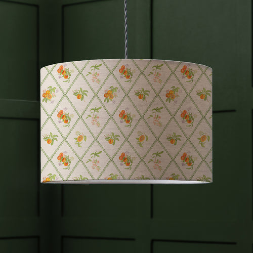 Floral Orange Lighting - Peach Trellis Eva Lamp Shade Cream Voyage Maison