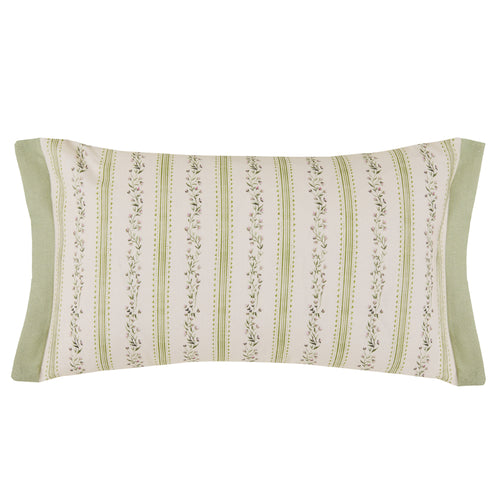 Striped Green Cushions - Primavera Printed Feather Filled Cushions Clover Voyage Maison