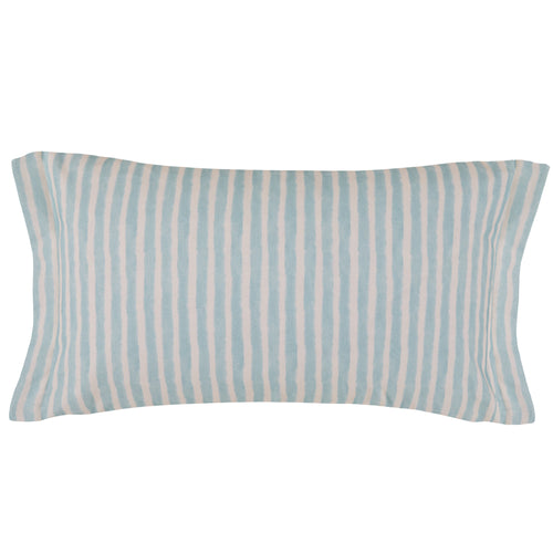 Striped Blue Cushions - Primavera Printed Feather Filled Cushions Sky Voyage Maison