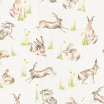 Voyage Maison Racing Hares 1.4m Wide Width Wallpaper in Cream