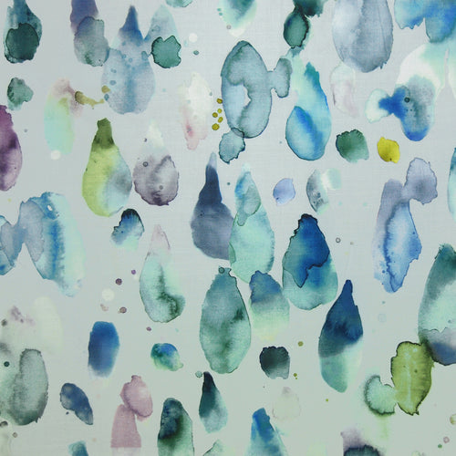 Abstract Blue Fabric - Raindrops Printed Cotton Fabric (By The Metre) Pacific Voyage Maison