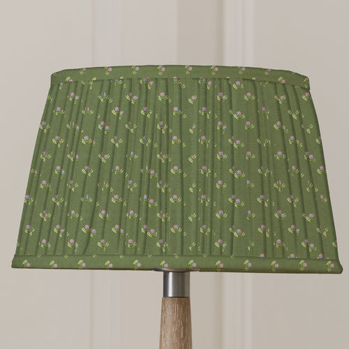 Floral Green Lighting - Raja Pleated Tapered Lamp Shade Sage Voyage Maison