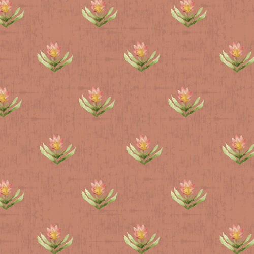  Samples - Raja  Wallpaper Sample Terracotta Voyage Maison