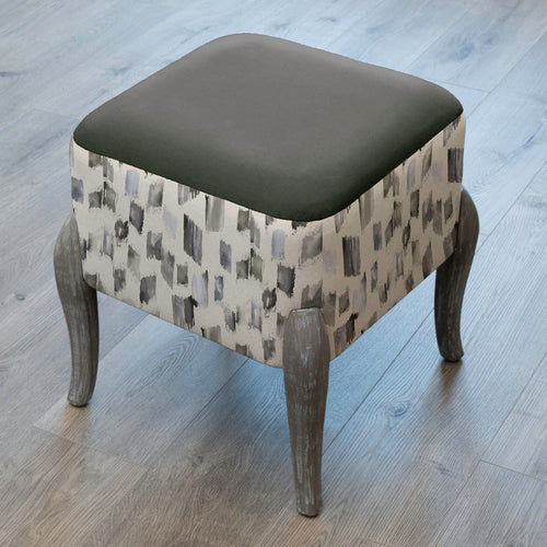 Abstract Grey Furniture - Ralf Square Footstool Arwen Frost Additions