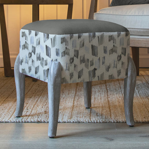 Abstract Grey Furniture - Ralf Square Footstool Arwen Frost Additions