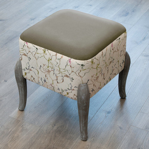 Abstract Green Furniture - Ralf Square Footstool Carrara Meadow Additions