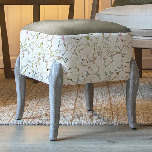 Abstract Green Furniture - Ralf Square Footstool Carrara Meadow Additions