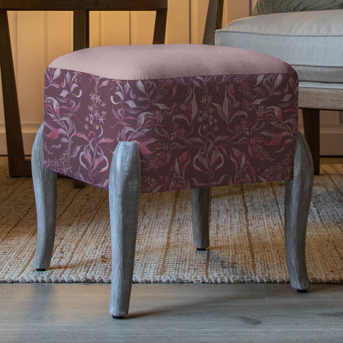 Floral Purple Furniture - Ralf  Footstool Ruby Voyage Maison