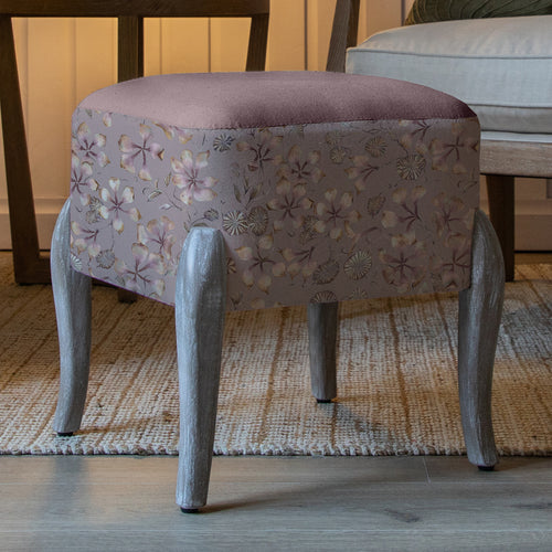 Floral Pink Furniture - Ralf  Footstool Philipa Viola Voyage Maison