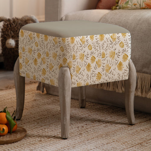 Floral Grey Furniture - Ralf  Footstool Slai Stone Voyage Maison