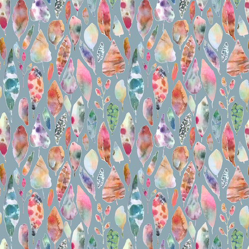 Floral Blue Fabric - Rangi Printed Cotton Fabric (By The Metre) Robins Egg Voyage Maison