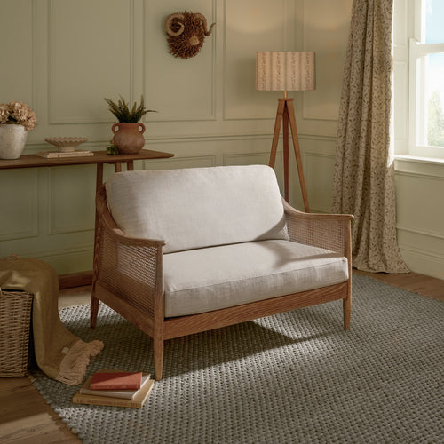 Plain Beige Furniture - Remi 2-Seater Rattan Chair Linen Voyage Maison