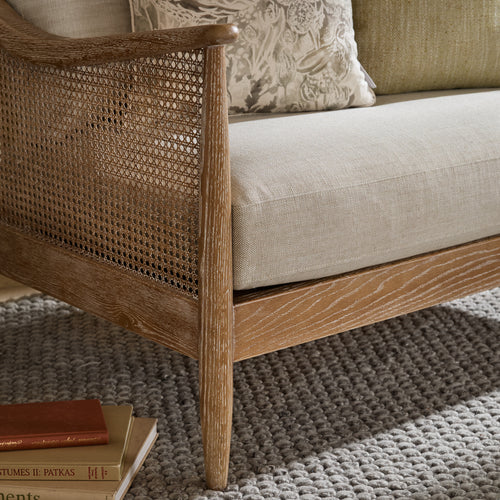 Plain Beige Furniture - Remi 2-Seater Rattan Chair Linen Voyage Maison