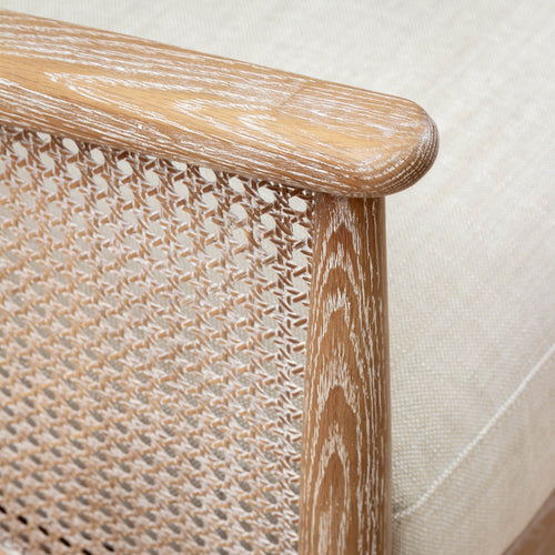 Plain Beige Furniture - Remi 2-Seater Rattan Chair Linen Voyage Maison