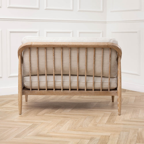 Plain Beige Furniture - Remi 2-Seater Rattan Chair Linen Voyage Maison