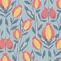  Samples - Rithani Printed Fabric Sample Swatch Cornflower Voyage Maison