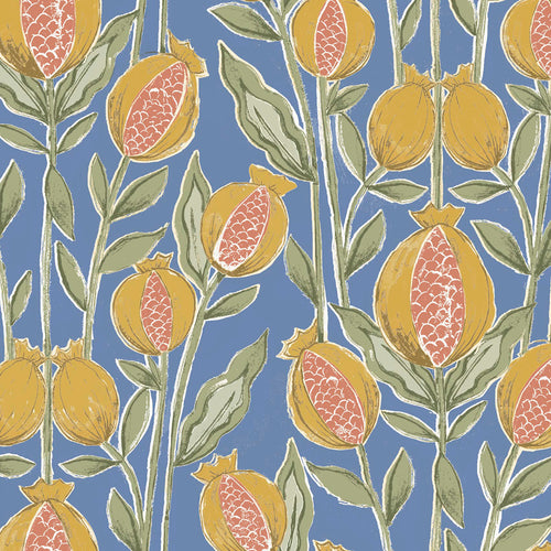Samples - Rithani Printed Fabric Sample Swatch Denim Voyage Maison